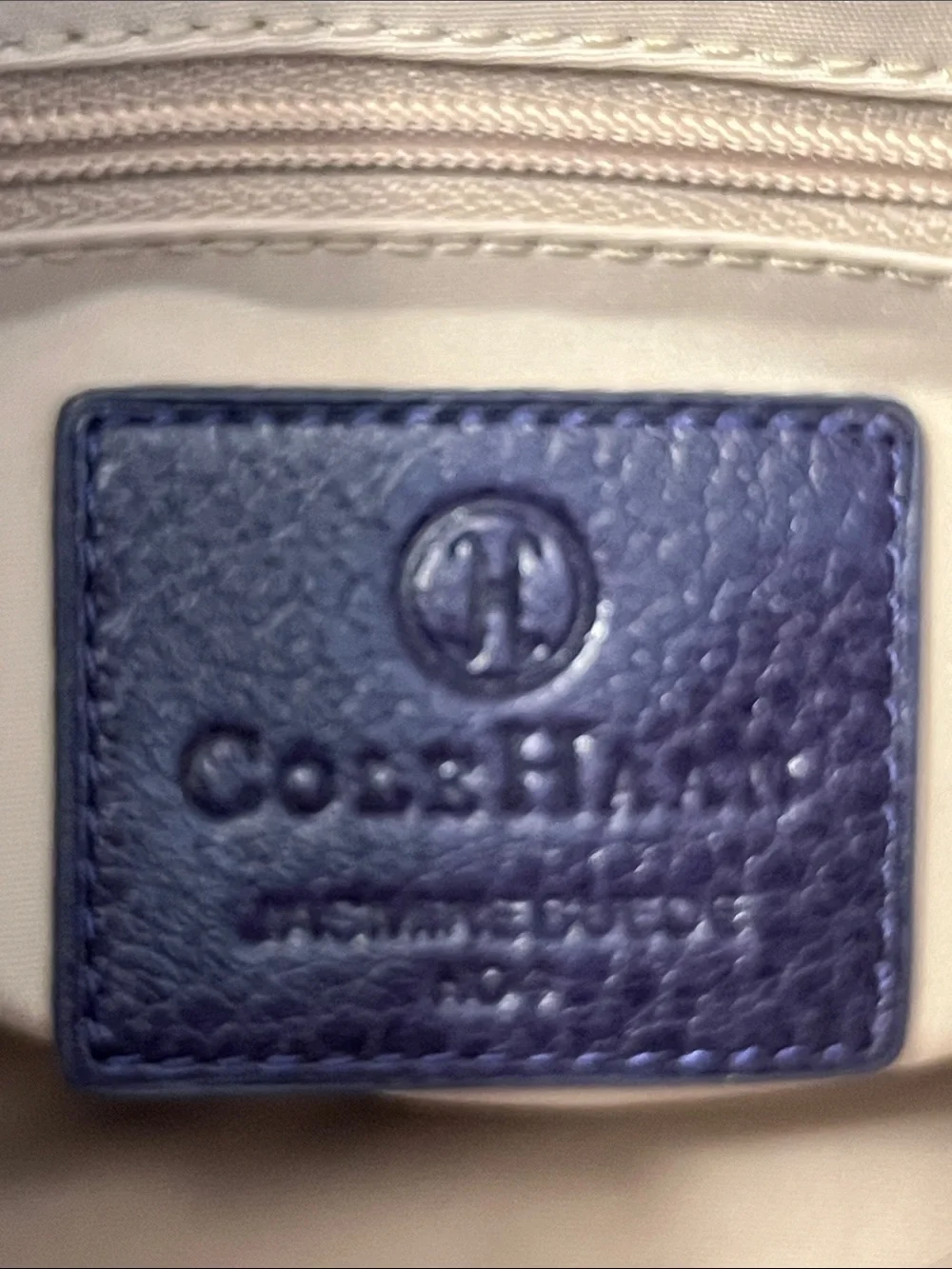 Cole Haan Purple Y2K Suede & Leather Top Handle Satchel with Gold Hardware